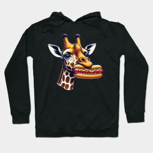 Giraffe enjoys hot dog Hoodie